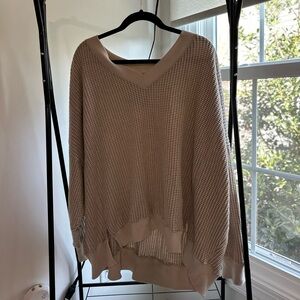 American Eagle Outfitters Checkered V-Neck Sweater